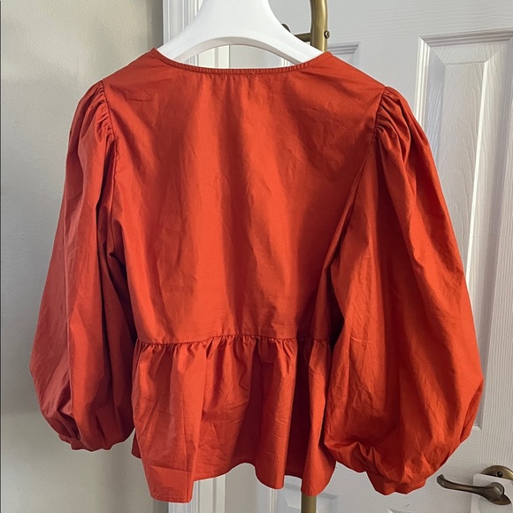 New NWOT Jodifil Women's Cinammon Bow Detail Top Sz M - Picture 3 of 6